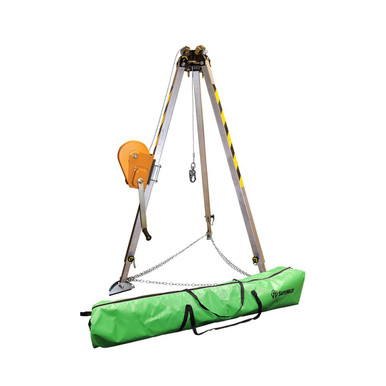 Opens dialog Safewaze 019-11001 - 7' Adjustable Tripod Kit with 65' Material Winch and Storage Bag