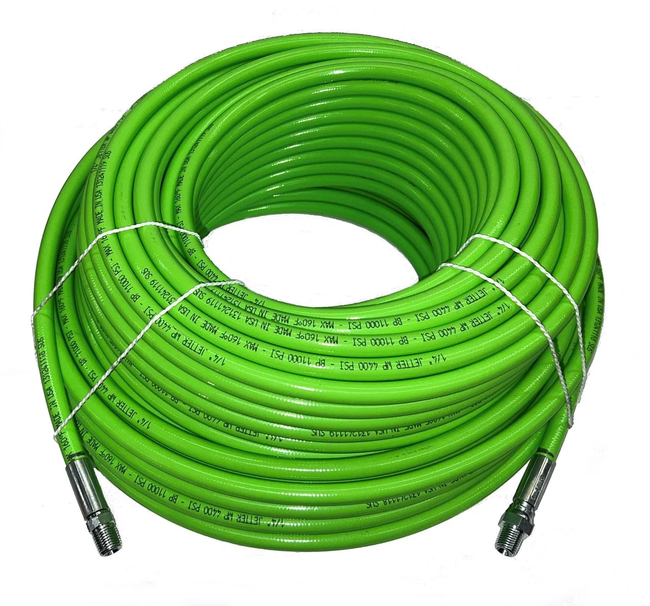 1/4″ x 200′ Green Sewer Jetter Hose 4,400 PSI SOLxSWV