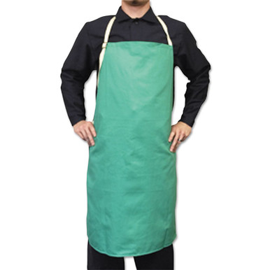 Opens dialog BEST WELDS 902-CA-700 - Flame-Retardant Sateen Bib Aprons w/ Leather Protective Patch, 24" x 42"