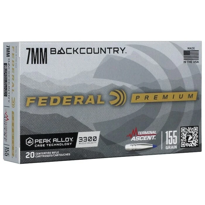 Federal Premium Ammunition 7mm Backcountry 155 Grain Terminal Ascent Polymer Tipped Box of 20