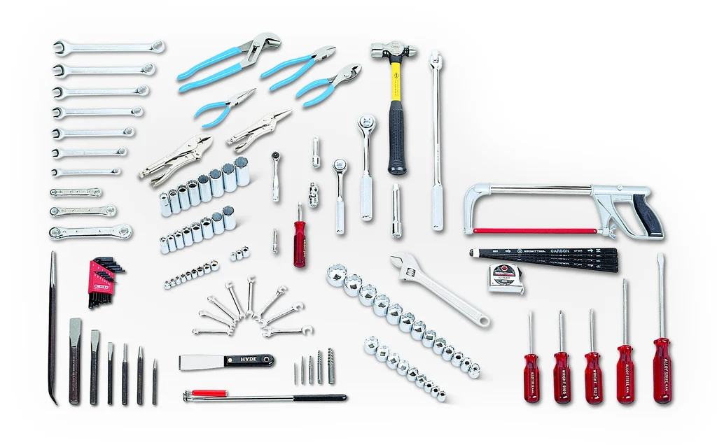 119 Piece Fractional General Service Set 1/4″, 3/8″ & 1/2″ Drives, Tools Only