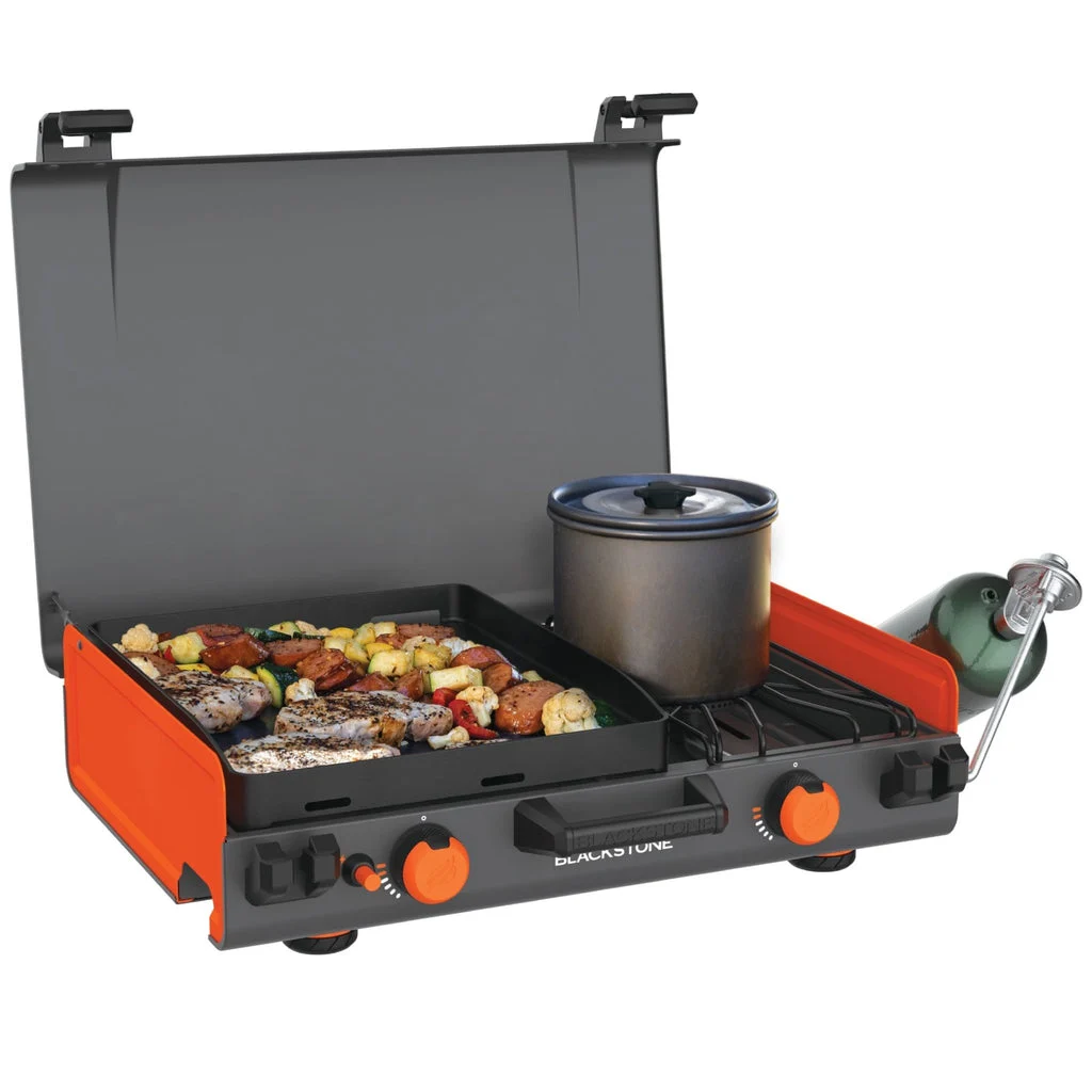 12×14″ Camping Griddle with Side Burner