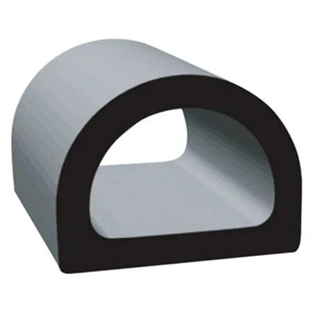 Clean Seal 3/4″ x 9/16″ Non-Ribbed D Seal With Tape – Black