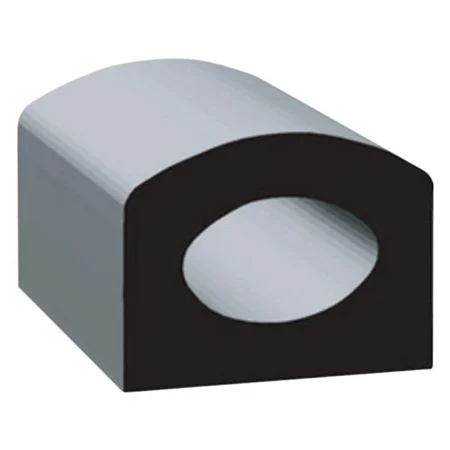 Clean Seal 5/8″ x 1/2″ EDPM D Seal With Tape – Black