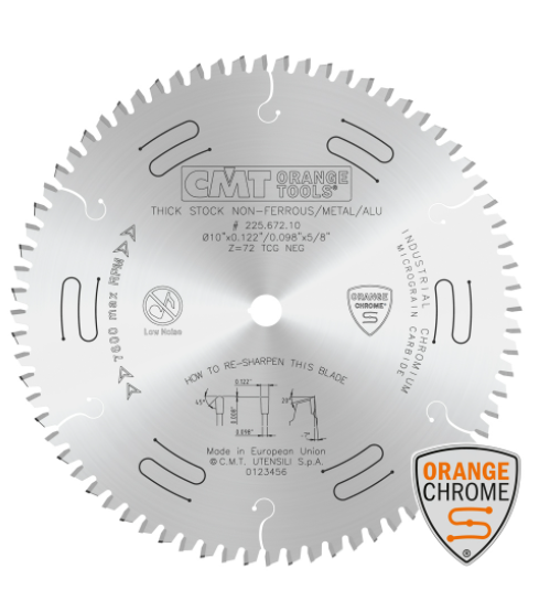 CMT 225.696.12,12'' + 1/64'',Industrial Xtreme Non-Ferrous Metal, PVC & Melamine Circular Saw Blades
