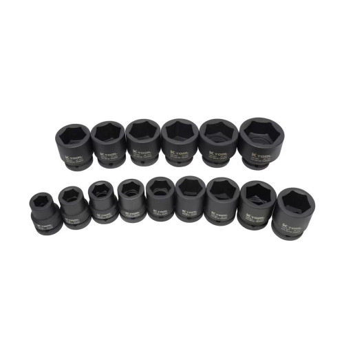 K Tool International 15-PIECE 3/4" DR SHORT MM IMP SOC SET