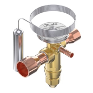 Danfoss 067N6186 1 1/8 inch x 1 3/8 inch ODF 21Ton TXV Thermostatic Expansion Valve