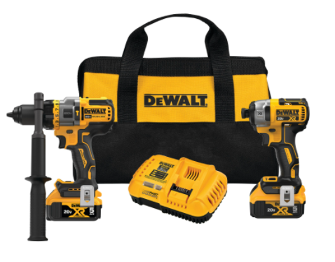Dewalt DCK2100P2 20V MAX* Brushless Cordless 2-Tool Kit (Hammer Drill/Driver with FLEXVOLT Advantage + Impact Driver)