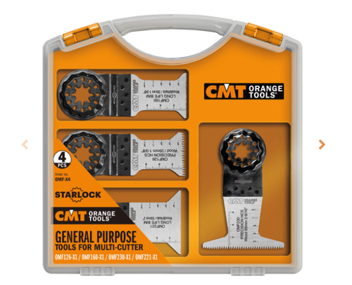CMT OMF-X4,4 piece Multipurpose Set for Oscillating Multi-tools
