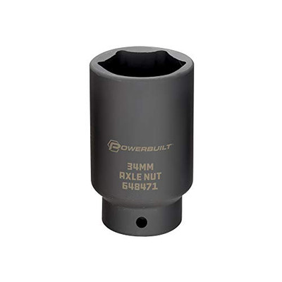 Powerbuilt 1/2" Drive x 34mm Axle Nut Socket (648471)