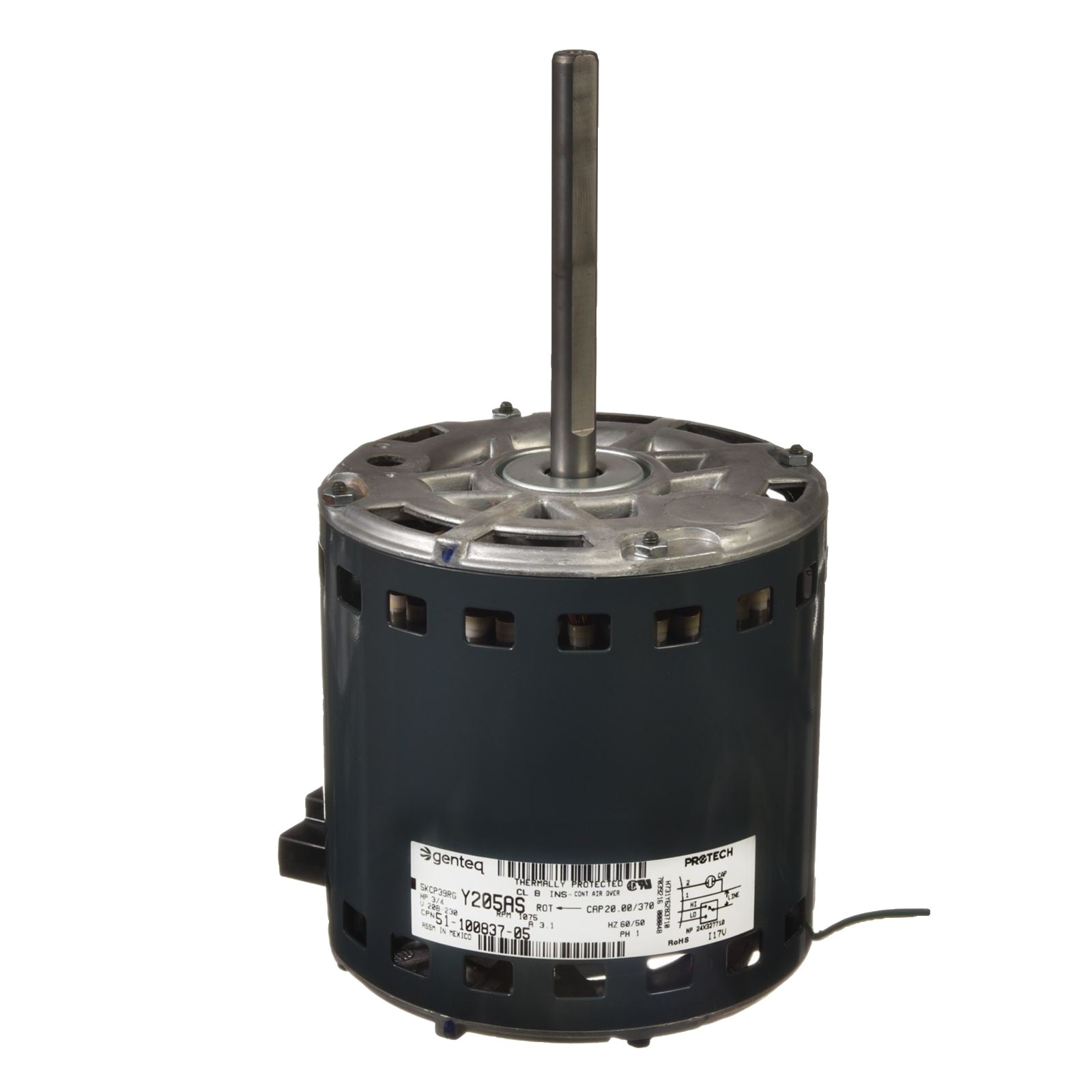Rheem 51-100837-05 Protech Blower Motor 3/4 HP 208-230V 1075RPM Dual Speed