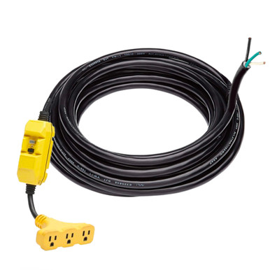 Opens dialog Reelcraft 602497 - 12/3 x 45ft Replacement GFCI Triple-Tap Cord for L-4545-123-9G
