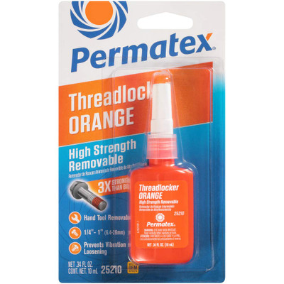 Permatex Hybrid Thread Locker Temporary Orange 0.34 oz (25210)