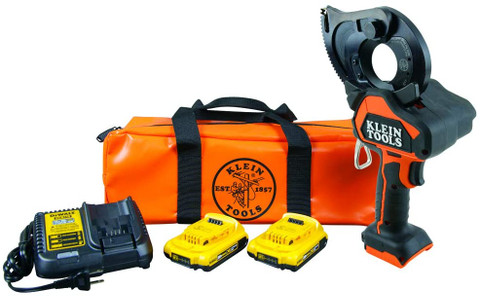 Klein Tools BAT20GD10 Battery-Operated Cu/Al Closed-Jaw Cutter, 2 Ah