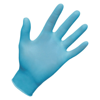 SAS Safety 6607-20 Derma-Lite Powder-Free Blue Nitrile Disposable Gloves, Medium