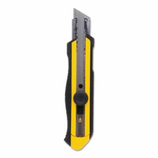 STANLEY25mm DynaGrip Snap-Off Knife, 7 in, Carbon Steel, Yellow/Black