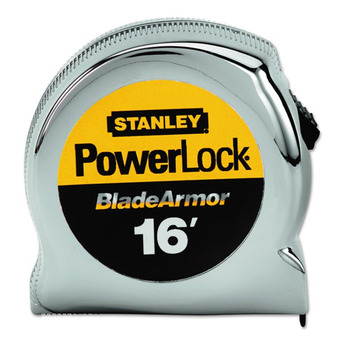 StanleyPowerlock Tape Rules 1 in Wide Blade w/BladeArmor, 1 in x 16 ft (Discontinued)