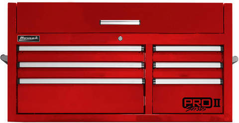 Homak PRO II Series 41-Inch 6-Drawer Top Chest, Red (RD02041062)