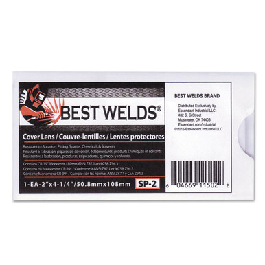 Opens dialog BEST WELDS 901-SP-2 - Cover Lens, Scratch/Static Resistant, 4-1/4" x 2" 100% CR-39 Plastic