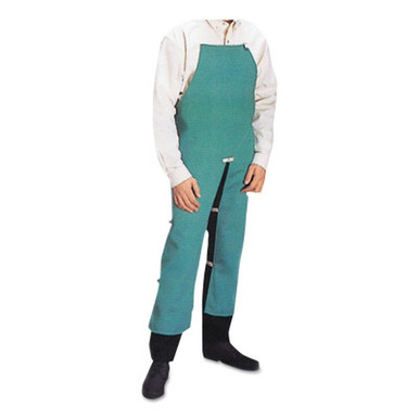 Opens dialog BEST WELDS 902-CA-300-S - Sateen Split Leg Bib Apron, 24" x 36" Sateen, Visual Green