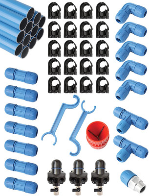 RapidAir F28090 1" Fastpipe Master Kit, 90', 1", Blue