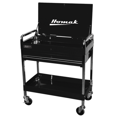 Homak 32-Inch Professional 1 Drawer Service Cart, Black (BK05500190)