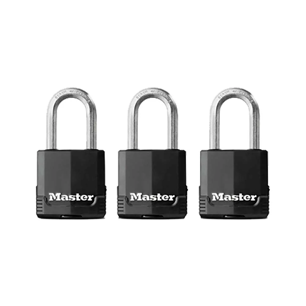 MAGNUM 1-3/4-IN KEYED-ALIKE PADLOCKS ALL-WEATHER COVER 3-PK