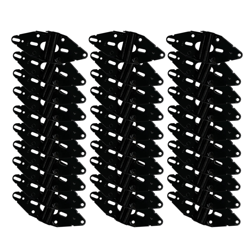 Fehr GDHINGE14-4BL Black-Coated Residential Garage Door #4 14-Gauge Hinge (Pack of 50)