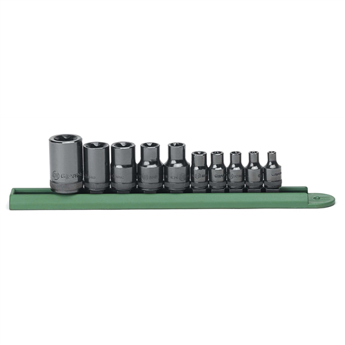 KD Tools 80582 10-Piece 1/4", 3/8", and 1/2" Drive External Torx Socket Set