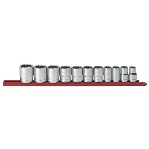 KD Tools 80711 11 Piece 1/2" Drive 12 Pt. Standard SAE Socket Set