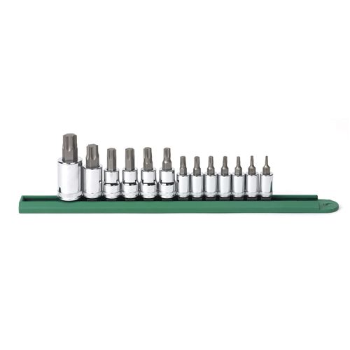 KD Tools 80723 13-Piece 1/4", 3/8" and 1/2" Drive Torx Press Fit Bit Socket Set