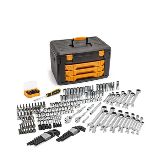 KD Tools 80944 232-Piece 1/4 in., 3/8 in. Drive Metric & SAE Mechanics Hand Tool Set