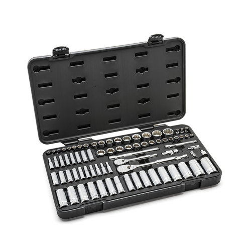 KD Tools 80948 76PC 1/4 & 3/8 Dr. 12 Pt. SAE/Metric, Std/Deep