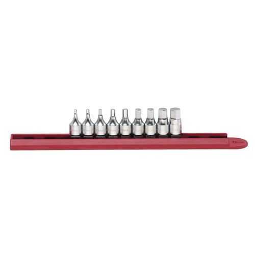 KD Tools 81149 9 Piece 1/4" Drive SAE Stubby Hex Bit Driver Set