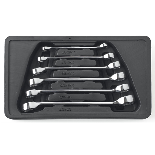 KD Tools 81907 6-Piece Flare Nut Wrench Set - SAE