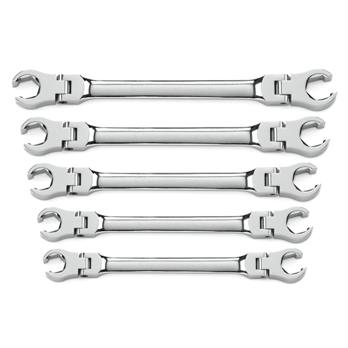 KD Tools 81910 5-Piece SAE Flex Flare Nut Wrench Set