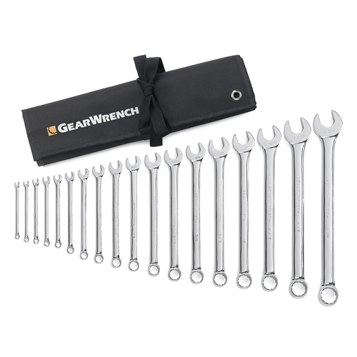 KD Tools 81917 18-Piece SAE Long Pattern Combination Non-Ratcheting Wrench Set
