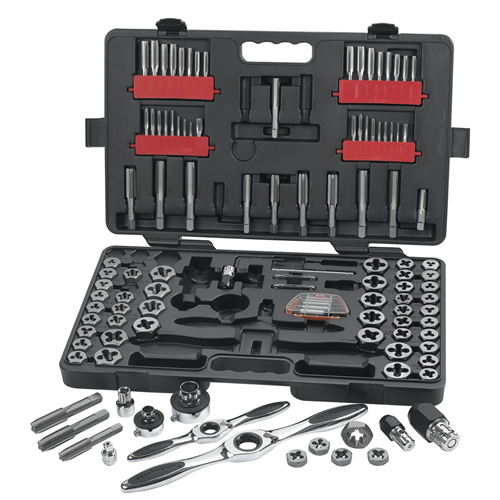 KD Tools 82812 114 Piece Large SAE and Metric Ratcheting Tap and Die Set