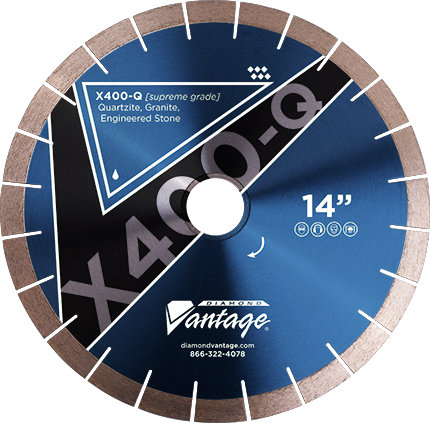 Diamond Vantage 18 x .150 x 60/50mm Supreme Quartzite Bridge Saw Blade, Silent Core (20mm)