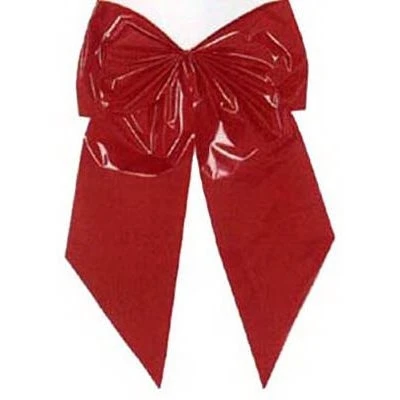 Vibrant Red Polypropylene Christmas Bow - 2-loop Design