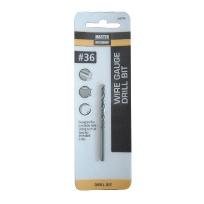 Master Mechanic #36 2-1/2 In Wire Gauge Drill Bit With Black Oxide Finish