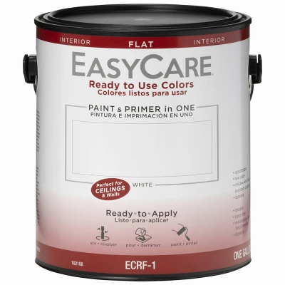 Interior Flat White Latex Paint - Ready To Use, 1 Gallon