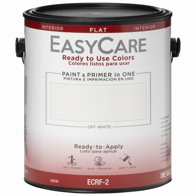 Off White Interior Flat Latex Paint & Primer - Ready To Use Gallon