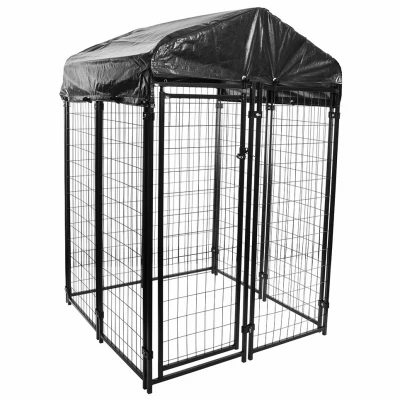 Heavy-duty Welded Wire Dog Kennel 4'x4'x6' – Secure & Durable