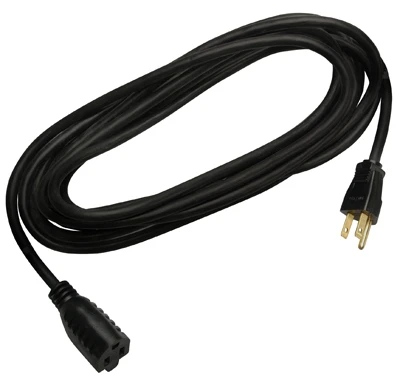 15-ft. 16/3 Sjtw Black Round Vinyl Extension Cord - Master Electrician Model 02306me