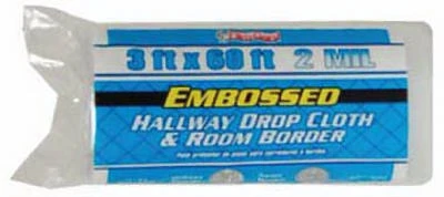 Embossed Drop Cloth, 2-mil Thickness, 3' X 60' Length