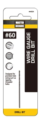 #60 Black Oxide Wire Gauge Drill Bit – 1 & 5/8 Inch Precision