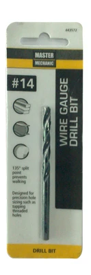 #14 3-3/8-inch Black Oxide Wire Gauge Drill Bit - Model 443572