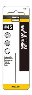 Master Mechanic #45 Black Oxide Wire Gauge Drill Bit 2-1/8"