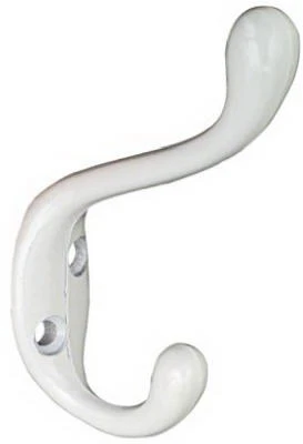 Durable White Hat & Coat Hook – Supports Up To 75 Lbs
